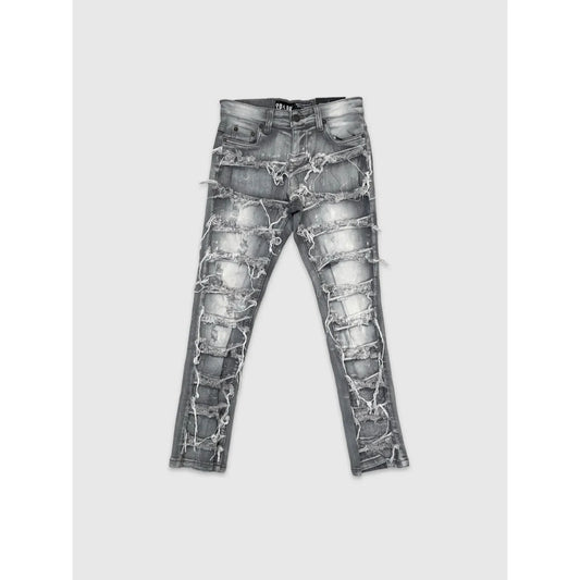 BOY'S RIP & REPAIR STRETCH STACK JEANS
