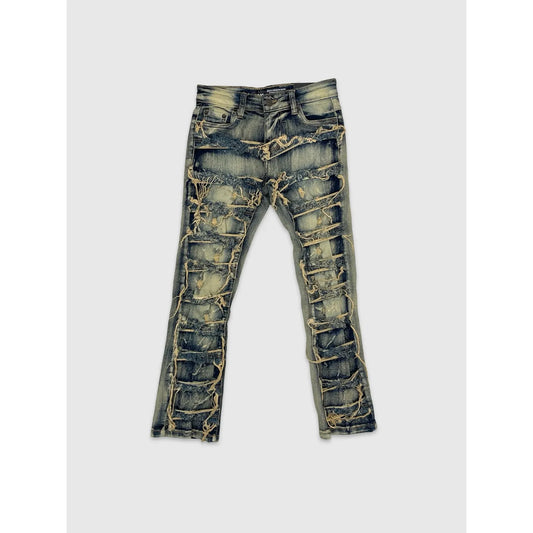 BOY'S RIP & REPAIR STRETCH STACK JEANS